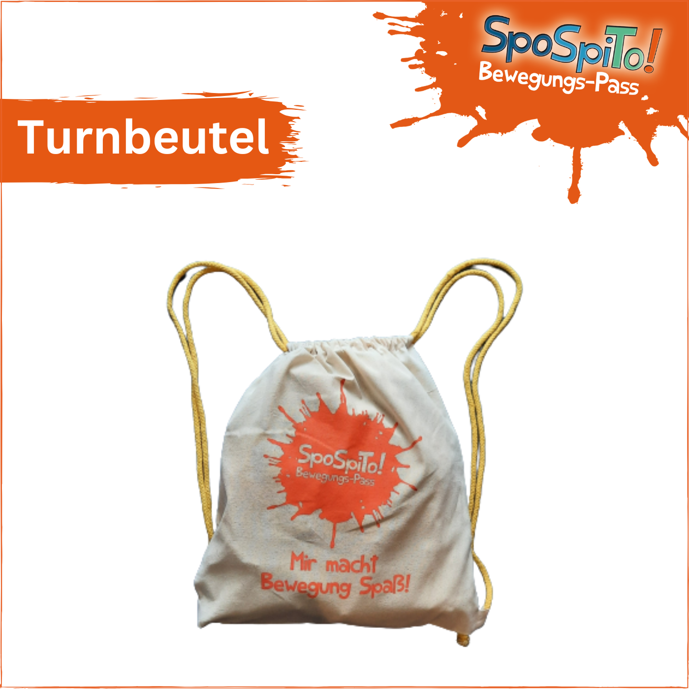 SpoSpiTo-Bewegungs-Pass Turnbeutel